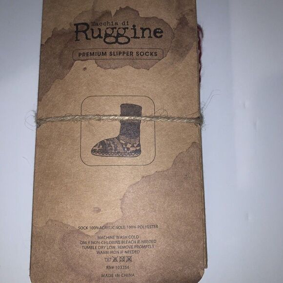 Ruggine Super Slipper Socks Knitted Non Slip Large/Extra Large - Picture 8 of 10